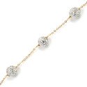 Bracciale in oro giallo con sfere di swarosky