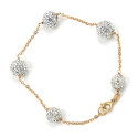 Bracciale in oro giallo con sfere di swarosky