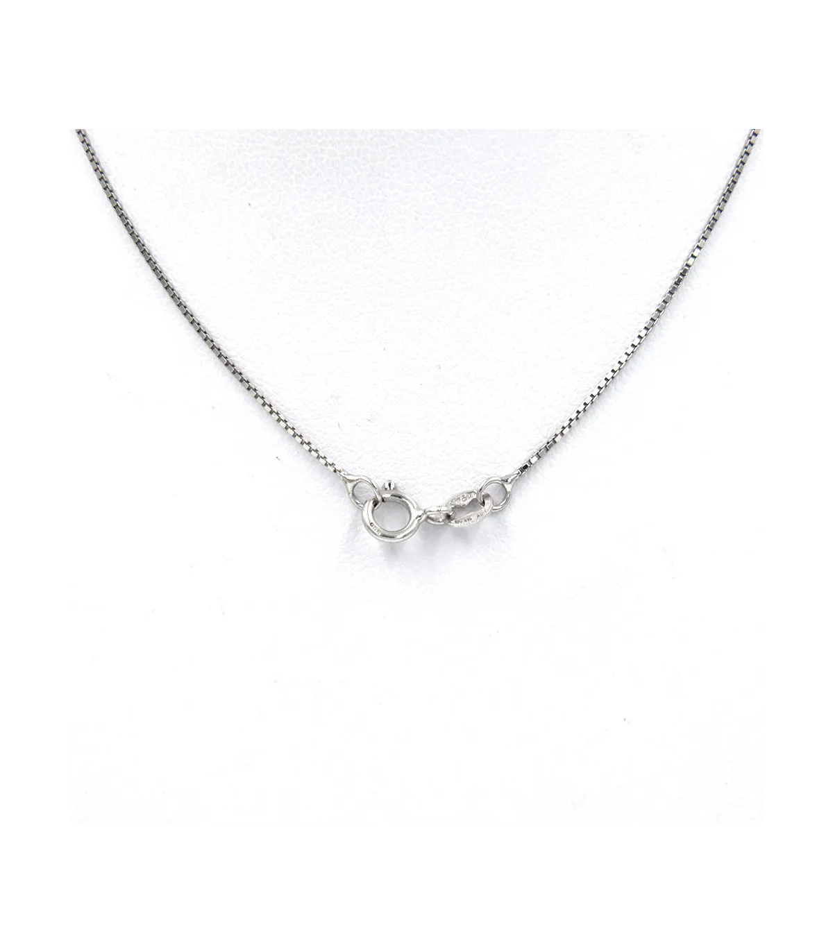 Collana punto luce cipollina in oro bianco con brillante da 0,15