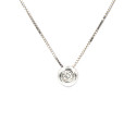 Collana punto luce a cipollina in oro bianco con brillante da 0,15 carati