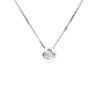 Collana punto luce a cipollina in oro bianco con brillante da 0,15 carati