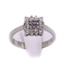 Anello in oro bianco con zirconi