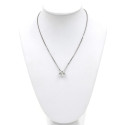 Collana punto luce a cipollina in oro bianco con brillante da 0,15 carati