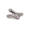 Anello in oro bianco a serpente con brillanti carati totali 0,09