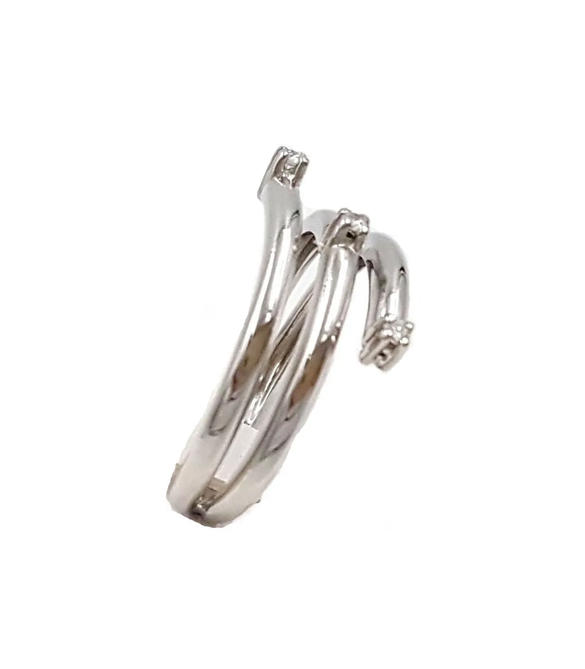 Anello in oro bianco con brillanti