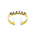 Anello veretta in oro giallo con brillanti carati totali 0,25