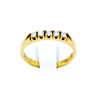 Anello veretta in oro giallo con brillanti carati totali 0,25