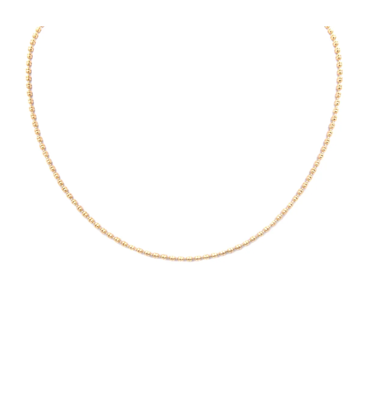 Collana pallini in oro giallo