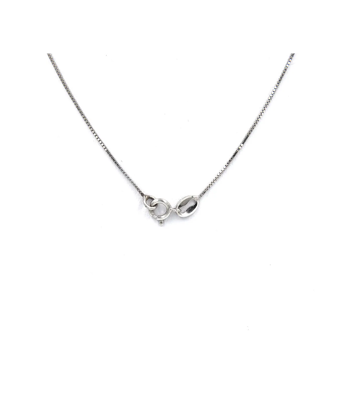 Collana in oro bianco con ciondolo in oro bianco e brillanti carati totali 0,16