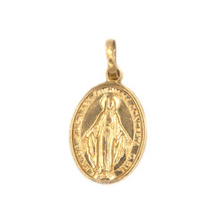Ciondolo Madonna Miracolosa in oro giallo