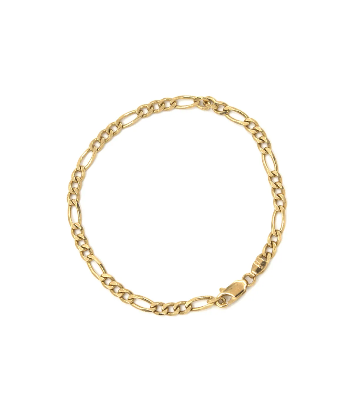 Bracciale in oro giallo maglia piatta da uomo